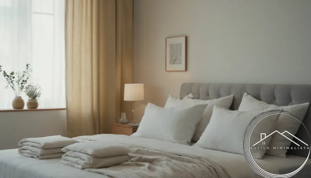 A minimalist bedroom with calming