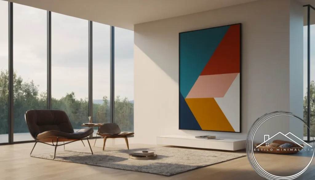 A minimalist geometric design piece in a modern interior space.