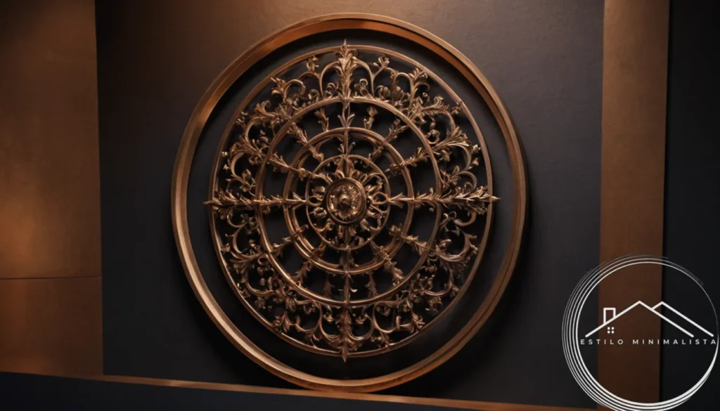 3D metal art pieces with minimalistic designs.