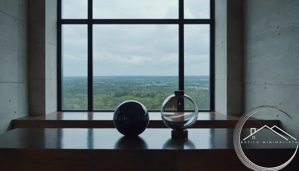 2 artworks or sculptures representing modern and minimalist styles.