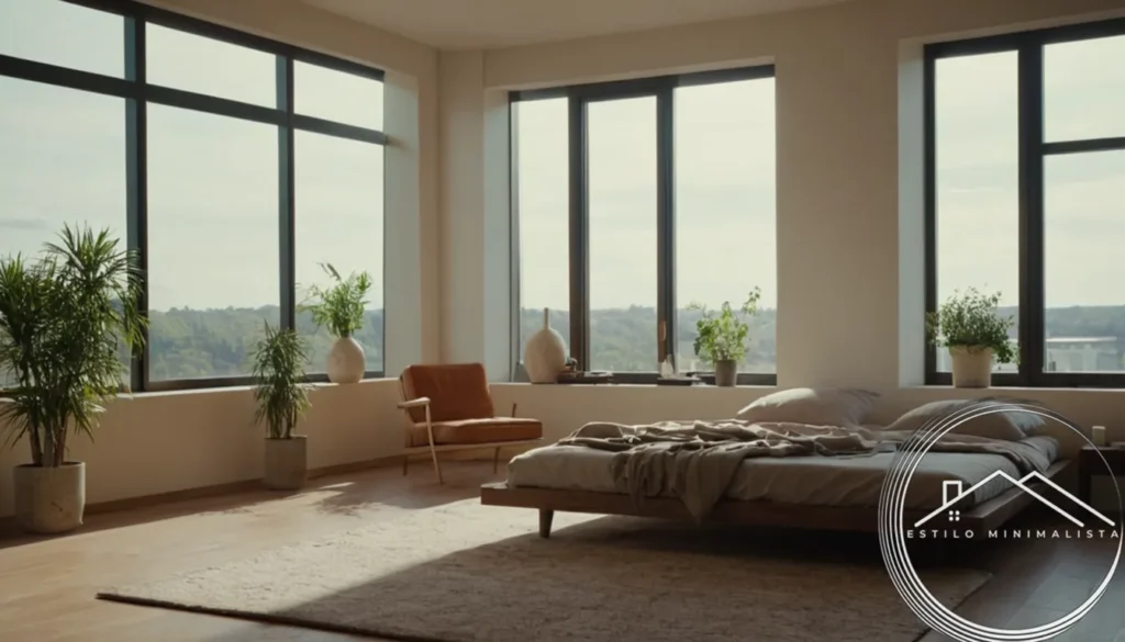 Minimalist room or space with simple furniture and clutter.