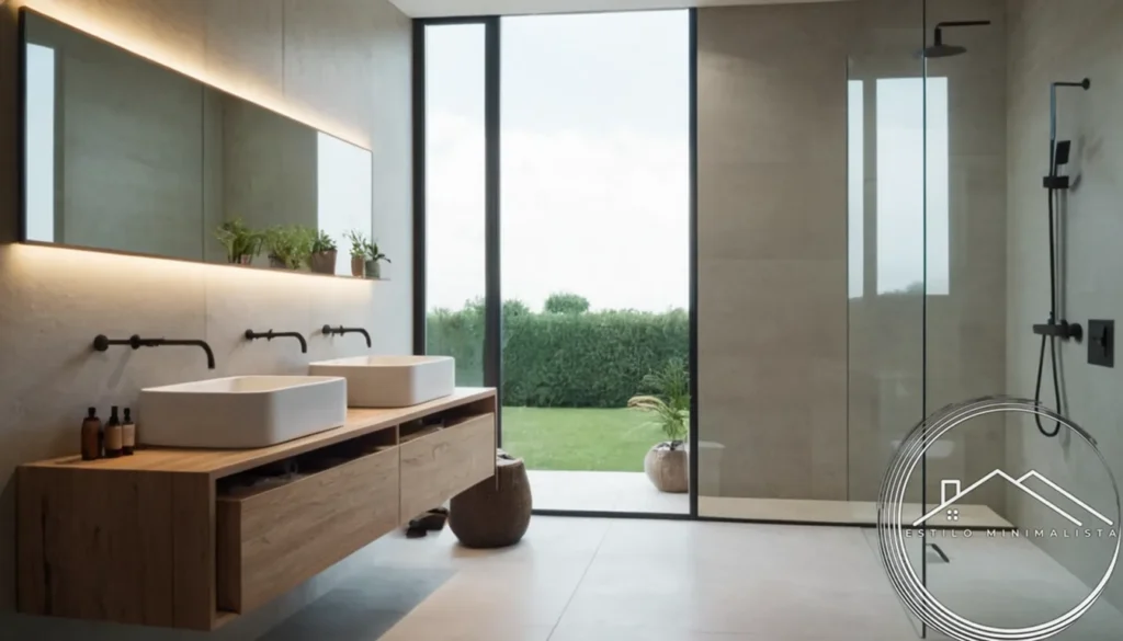 A minimalist compact bathroom design with toalleros incorporated.