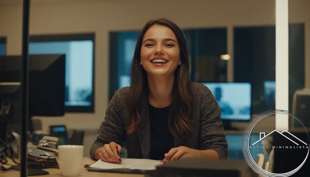 A busy person amidst digital clutter