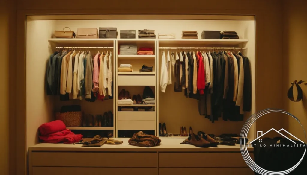 A cluttered closet and a tidy mind reflection.