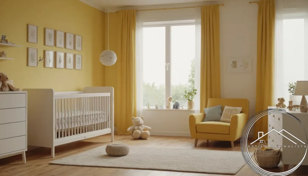 A minimalist nursery or baby room with donated items.