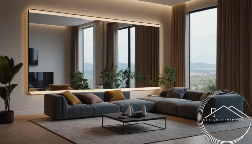 A minimalist living room with sleek