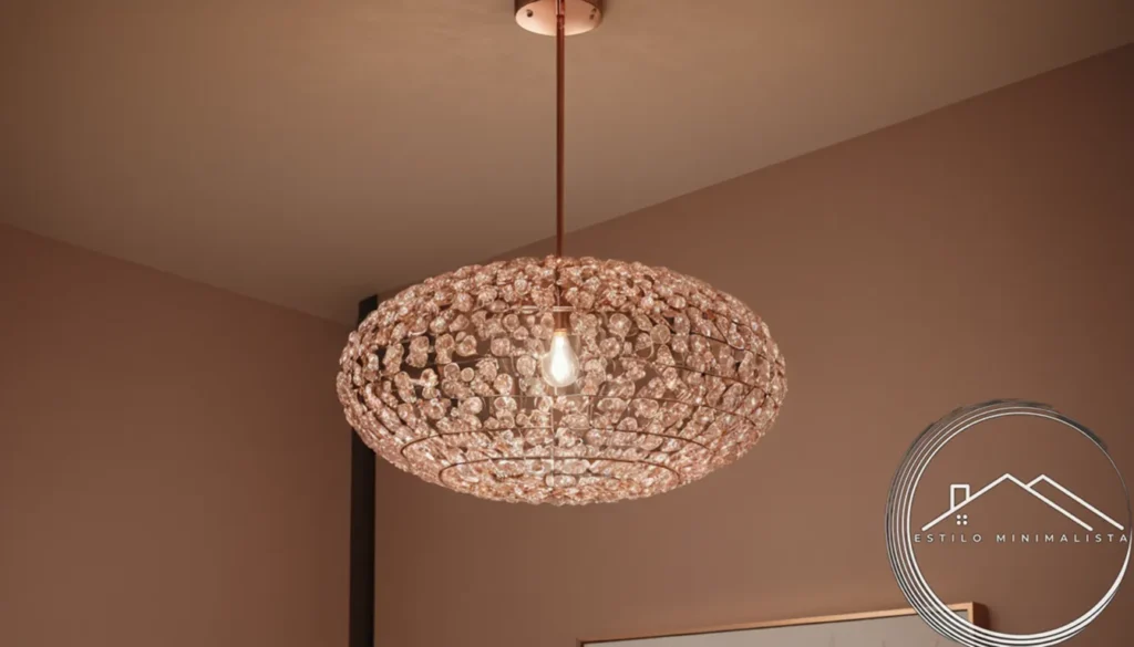 3 minimalist rose gold light fixtures against a sleek background.