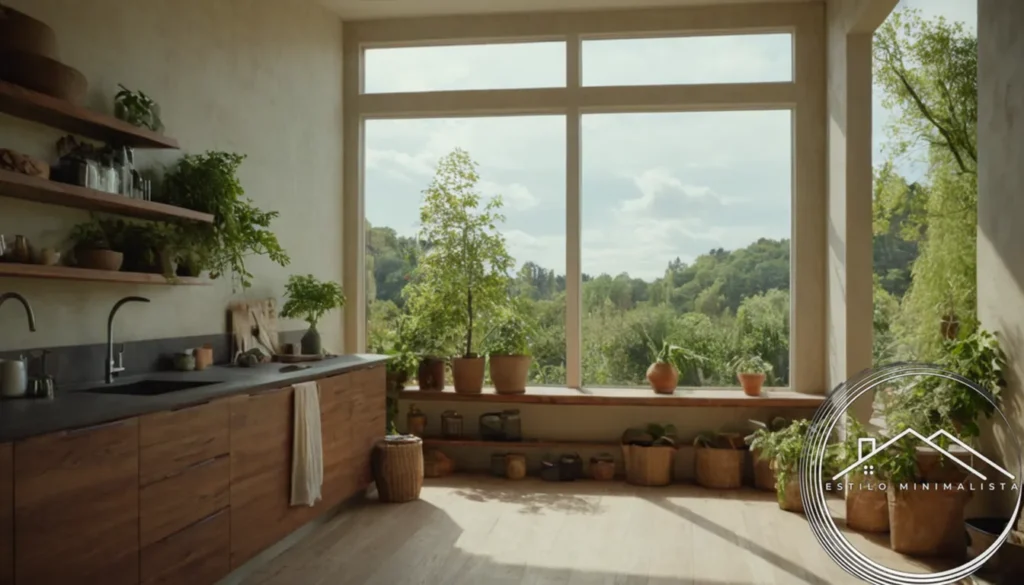 An eco-friendly home renovation concept with recycling and donating elements.