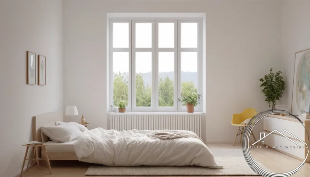 A serene minimalist bedroom for a child