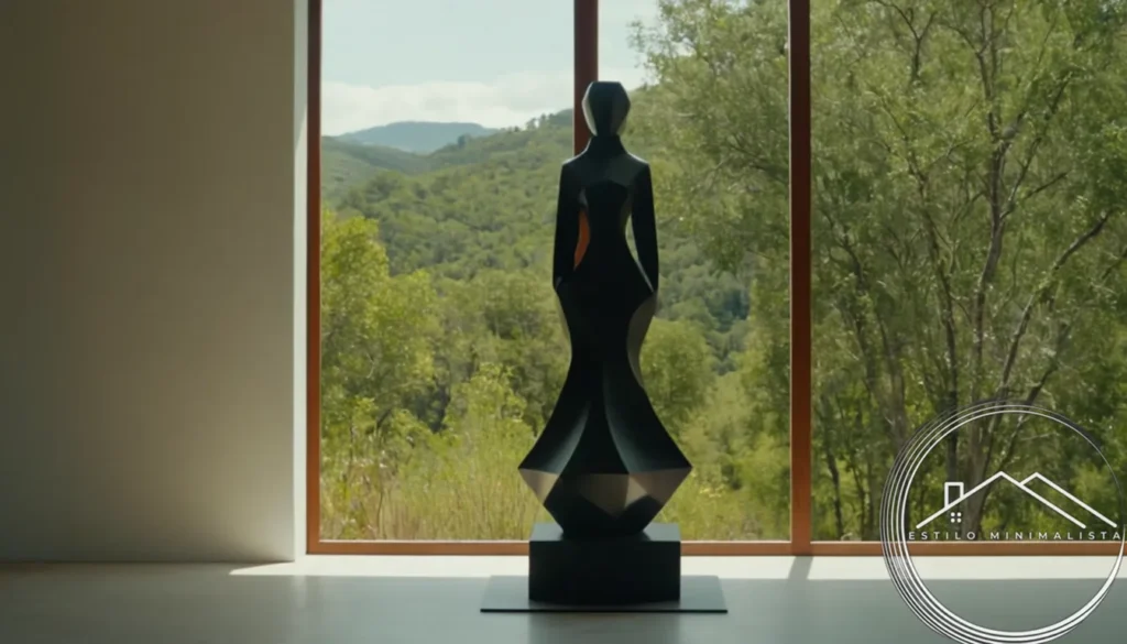 A minimalist sculpture amidst natural surroundings.