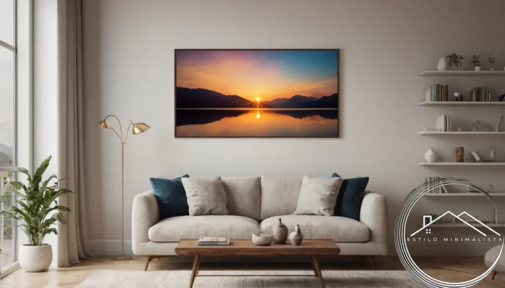 Minimalist-inspired home decor featuring unique wall art installations.