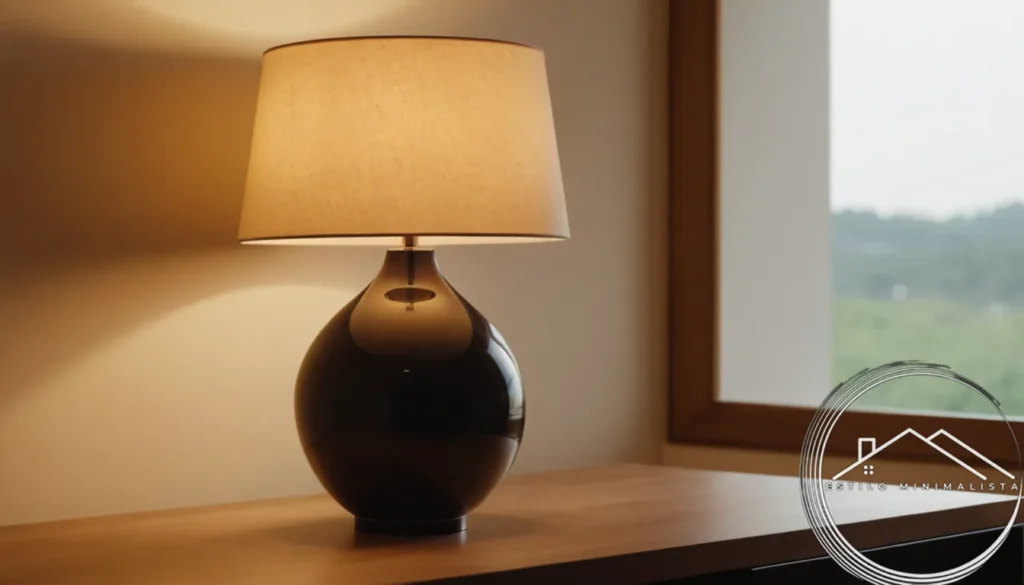 3 minimalist lamp styles on a stylish home interior background.
