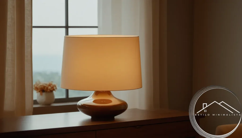 3-4 minimalist lamp styles in different color options.