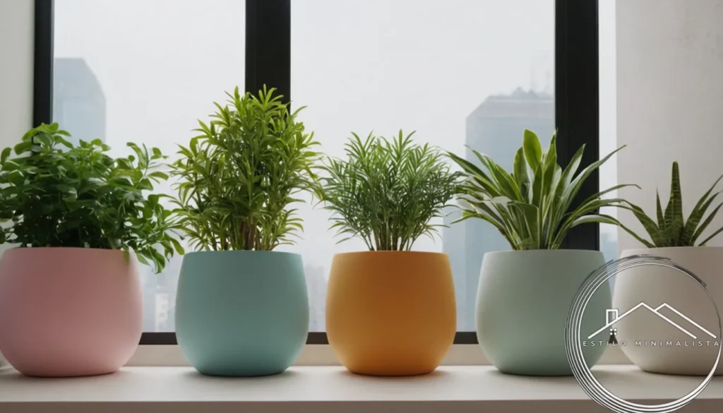 3D planters on a minimalist background