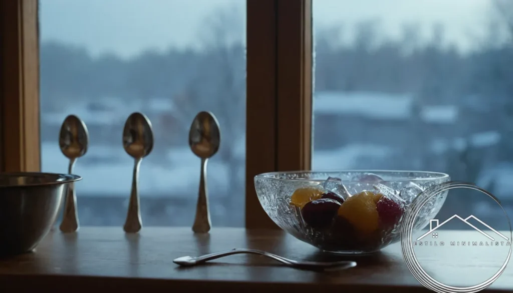 iced spoons as decorative accents in minimalist settings.