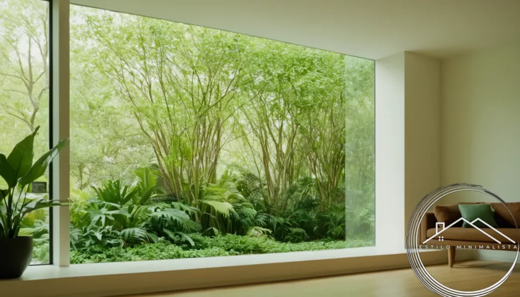 A serene green oasis amidst minimalist