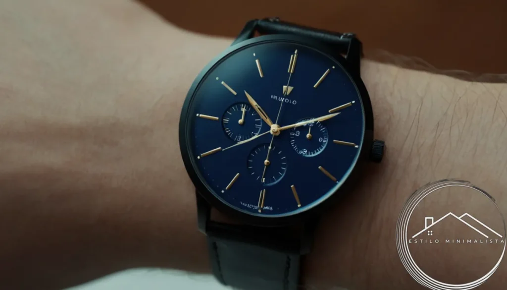 A minimalist watch on a sleek