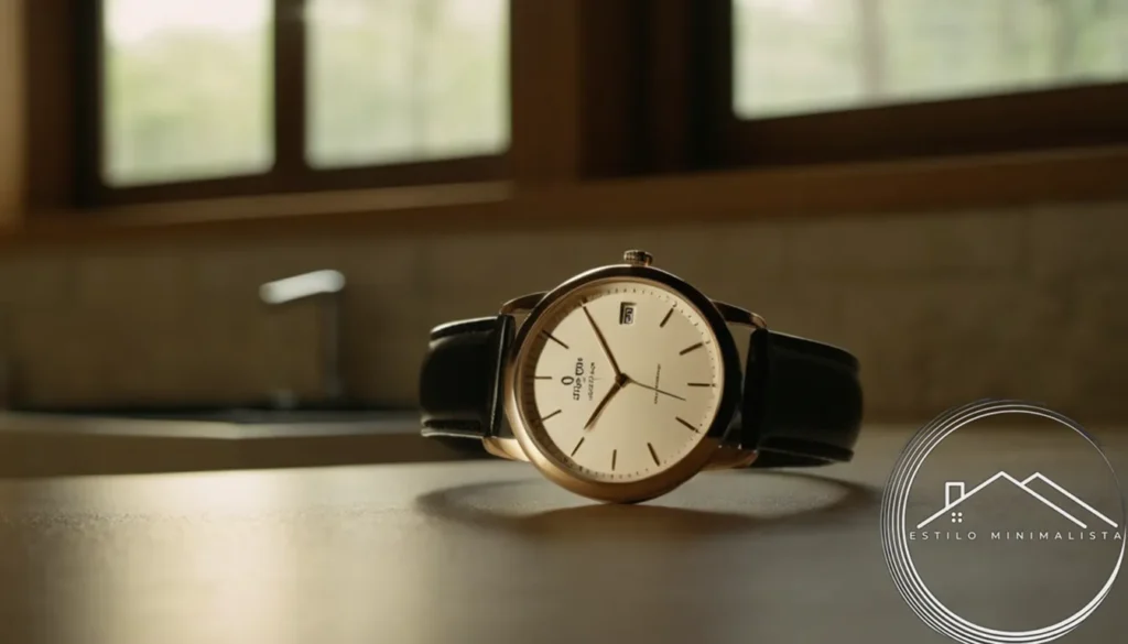 3-stone minimalist Japanese watches on a kitchen countertop.