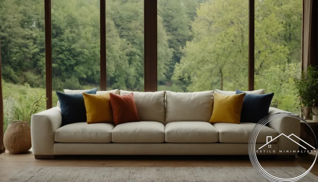 A beautifully styled sofa in a natural environment.