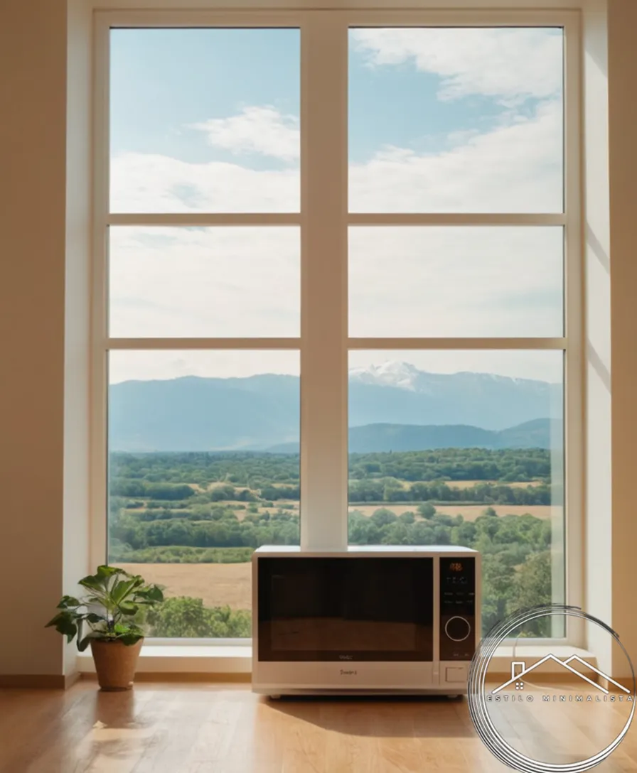 Energy-efficient appliances and minimalist decor saving electricity at home.