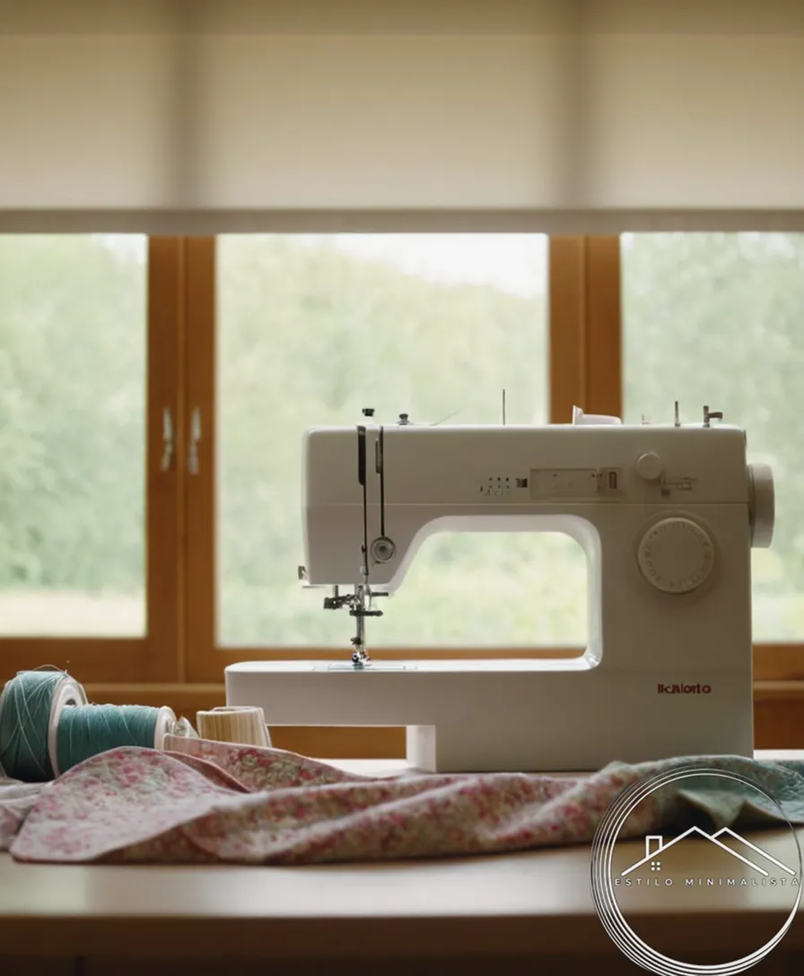 A tidy sewing room or workspace, clutter-free and organized.