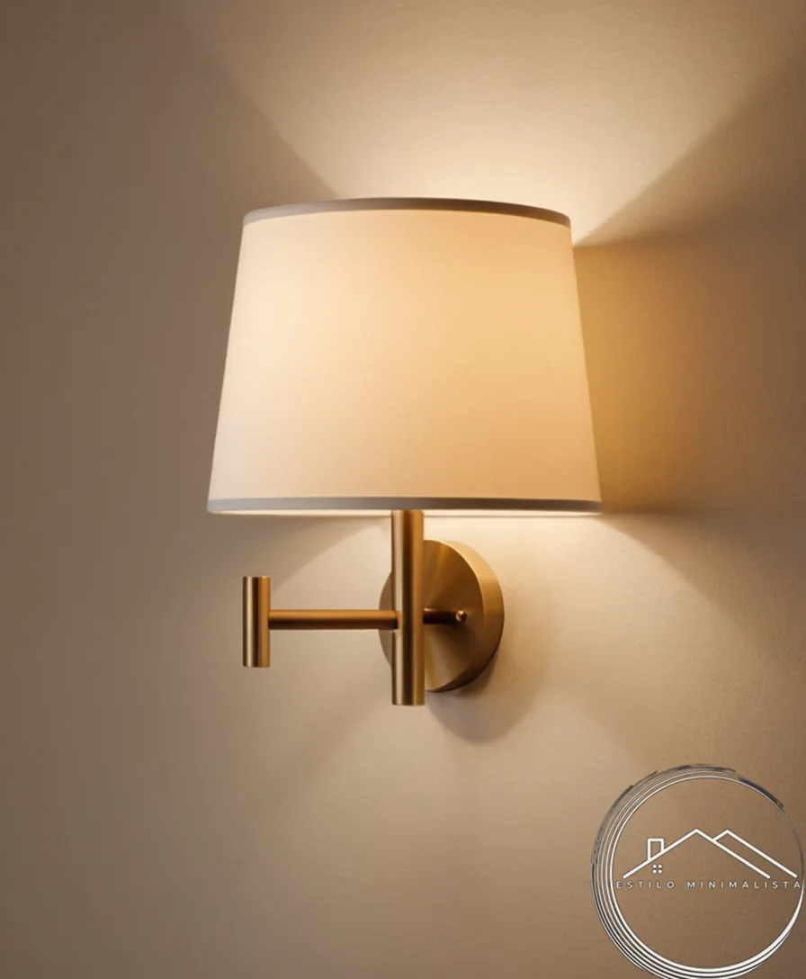 3 simple, stylish wall light fixtures in a minimalist home setting.