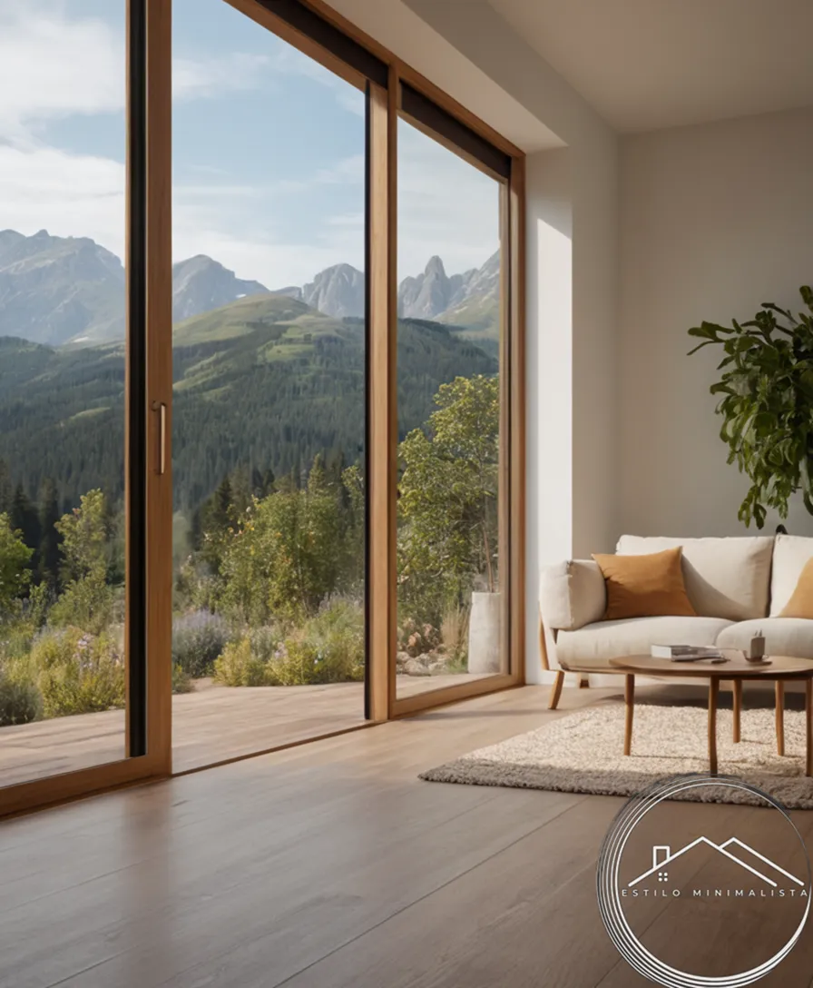 Warm natural textures and serene interior spaces with calming colors.