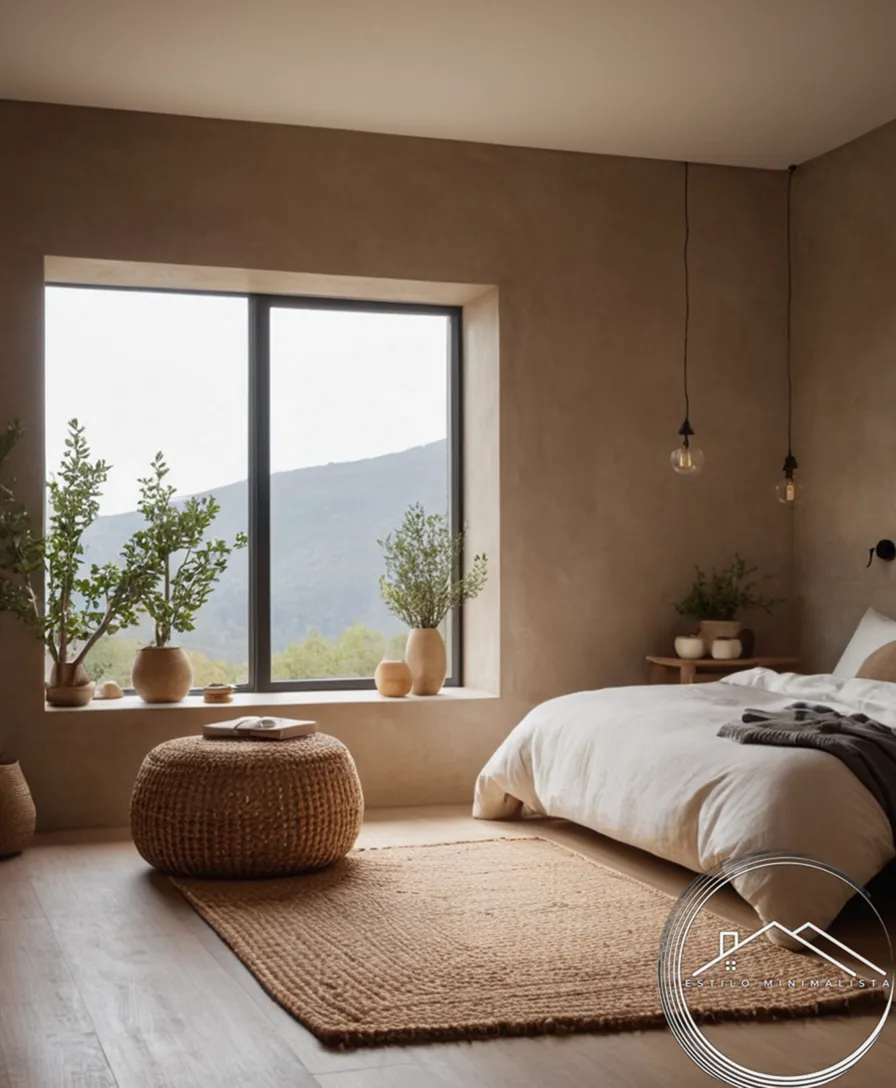 Cozy minimalist rooms with organic textures and natural motifs.