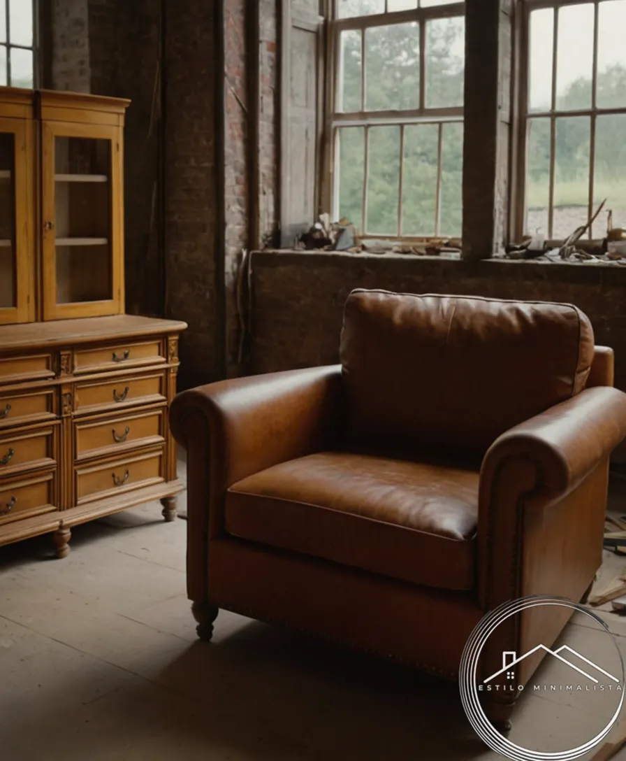 disassembled furniture pieces being repurposed or reused responsibly on background.