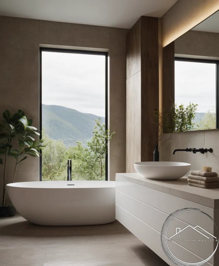 A minimalist bathroom design with sleek, modern fixtures and accessories.