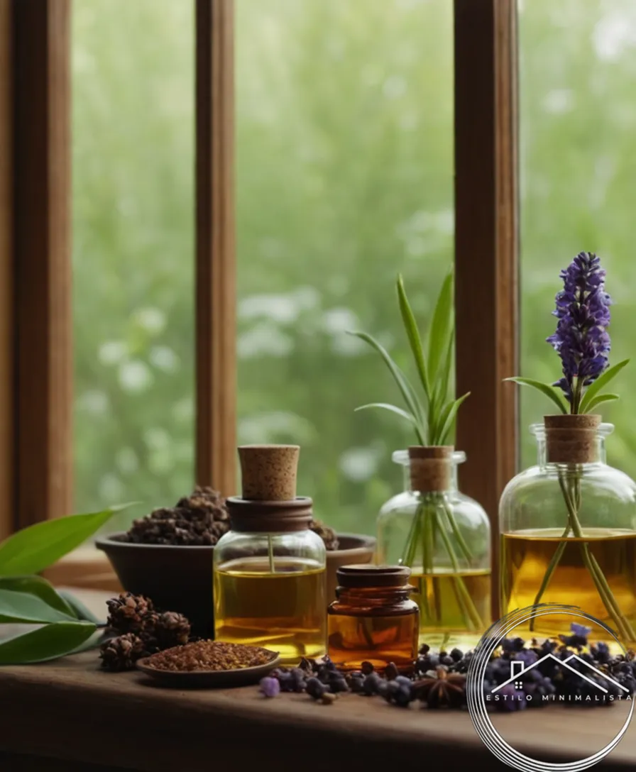 A peaceful still life with calming aromatherapy elements.
