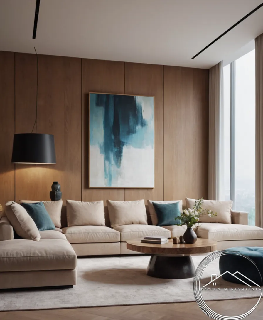 A minimalist living room with clean, elegant furniture designs.