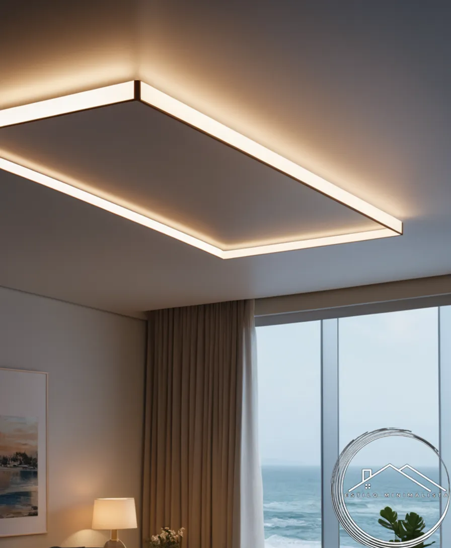 3-5 minimalist embedded light fixtures with Bluetooth controls displayed.