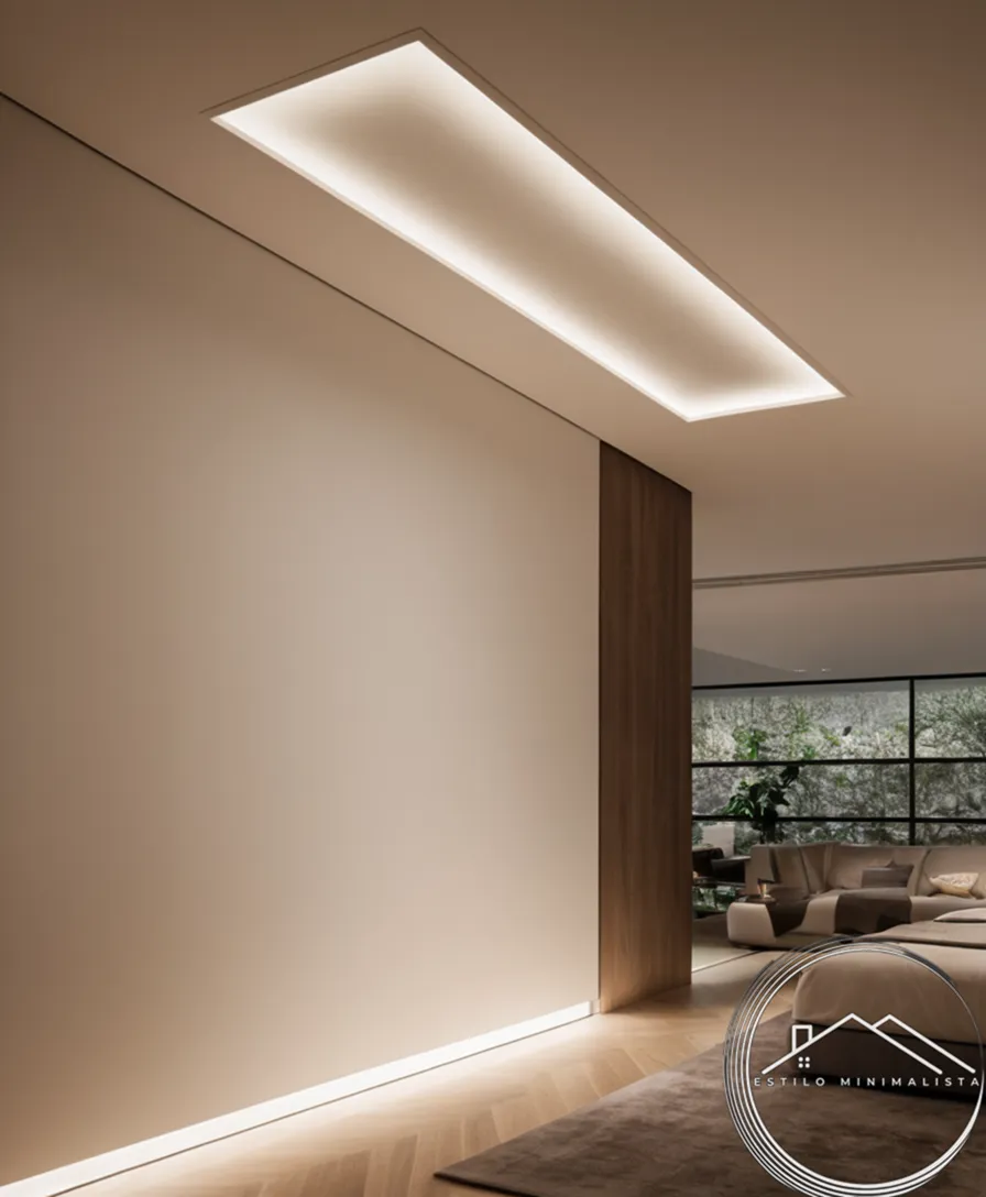3 sleek, minimalist recessed lights with soft ambiance.