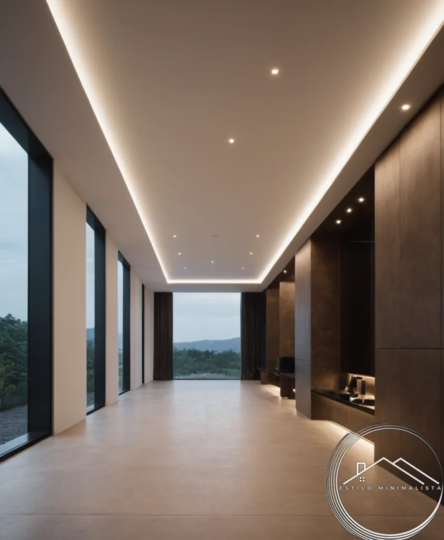 3-5 minimalist, sleek LED recessed lights in various installations.