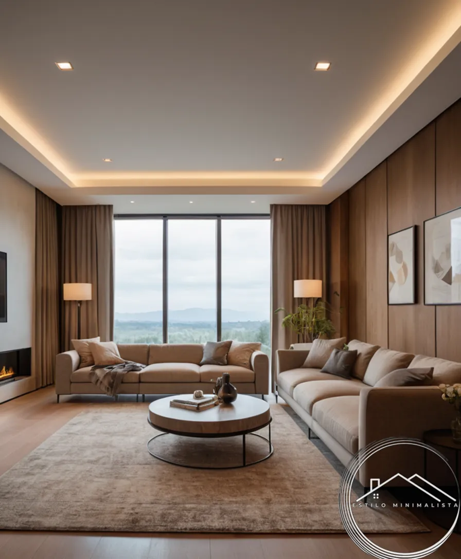 Sleek, modern recessed lighting fixtures and energy-efficient lamps in a home.