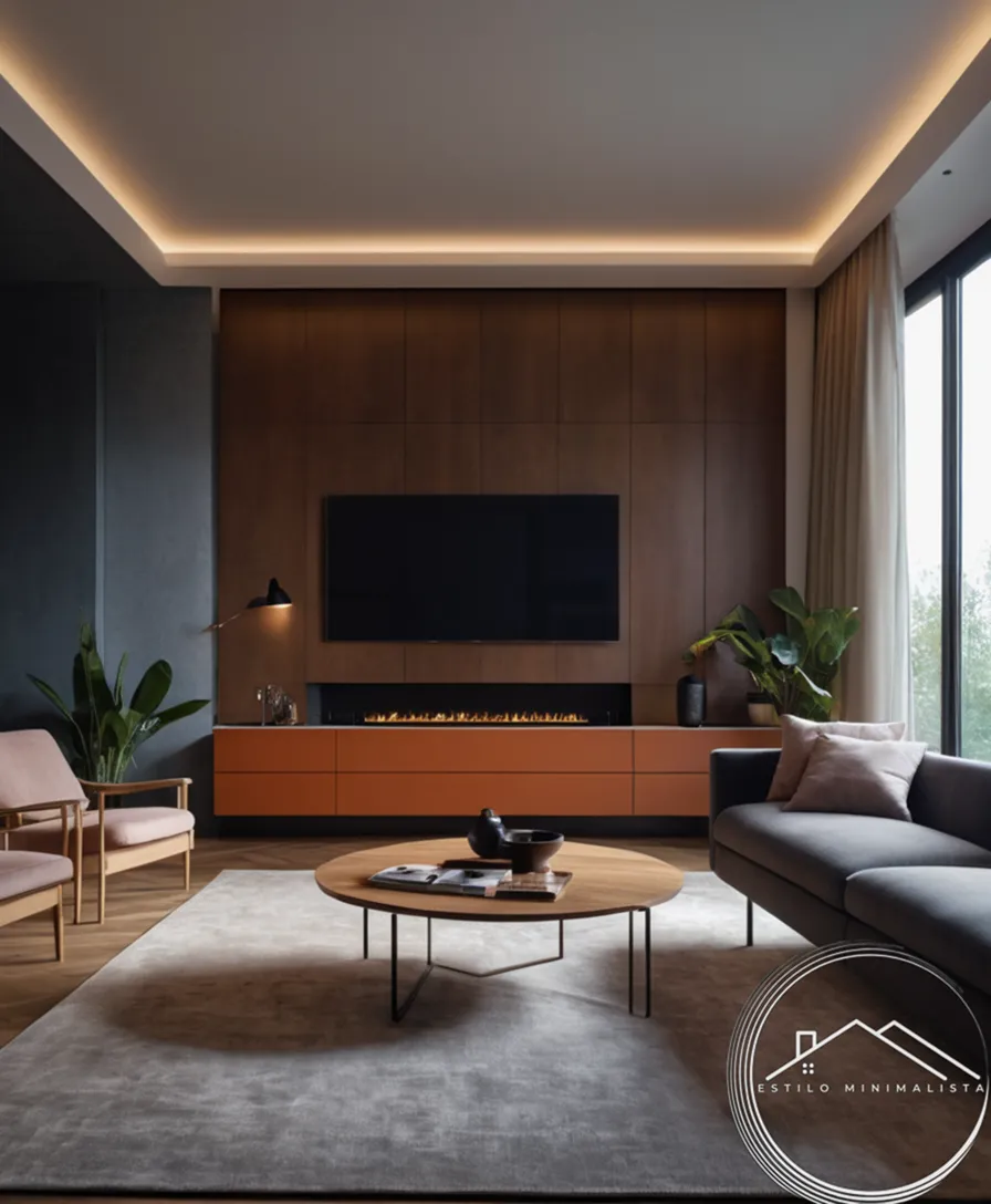 Minimalist embedded spotlights in a stylish and modern living room setting.