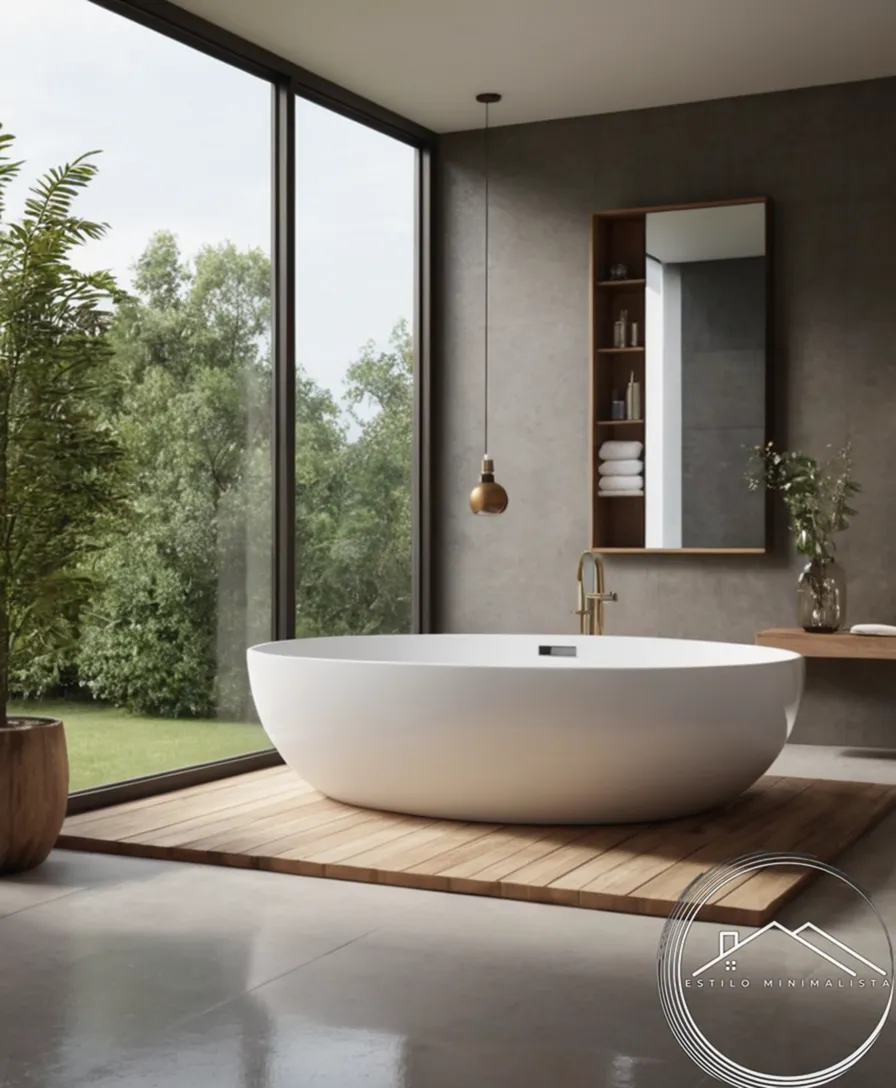 A serene, minimalist bathroom with clean lines and simple decor.