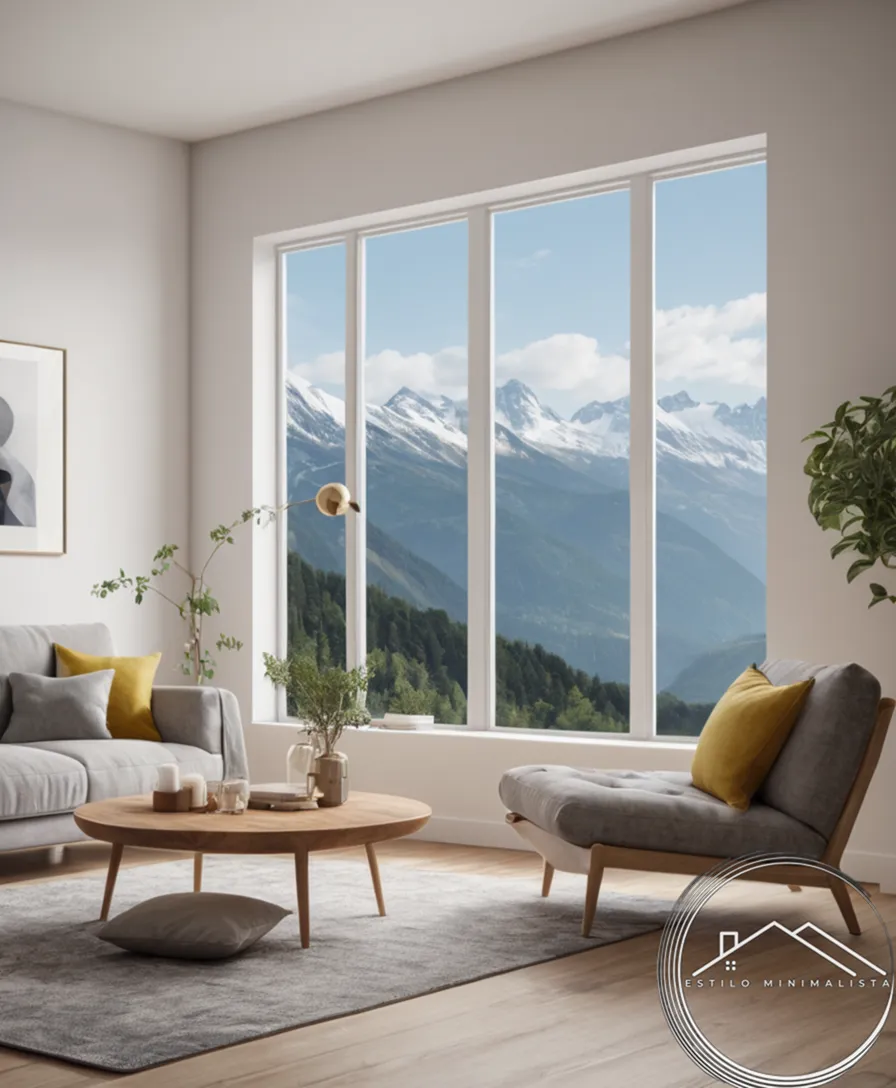 3-4 minimalist decals arranged artfully on a modern living space.