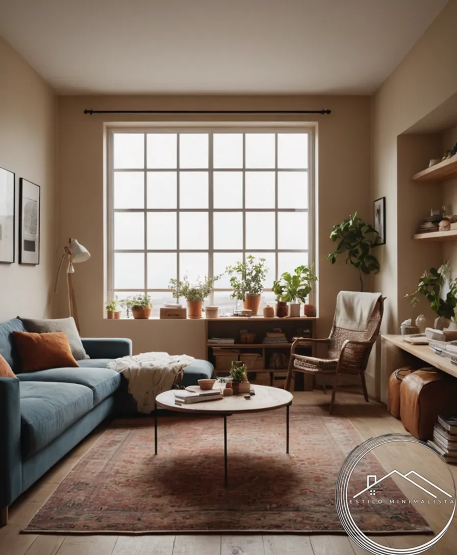 A cluttered home transformed into a minimalist space with recycled and donated items.