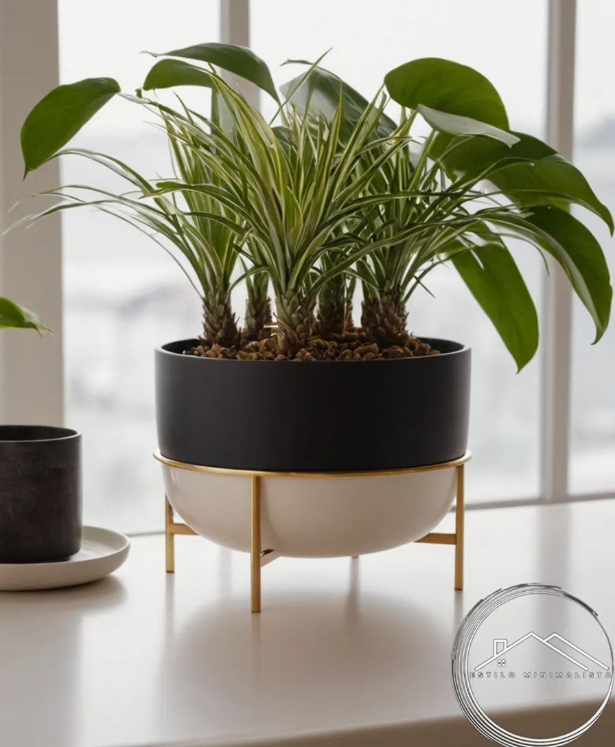 A minimalist planter centerpiece for a simple family celebration.