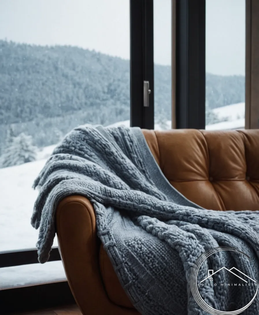 A minimalist winter throw blanket design.