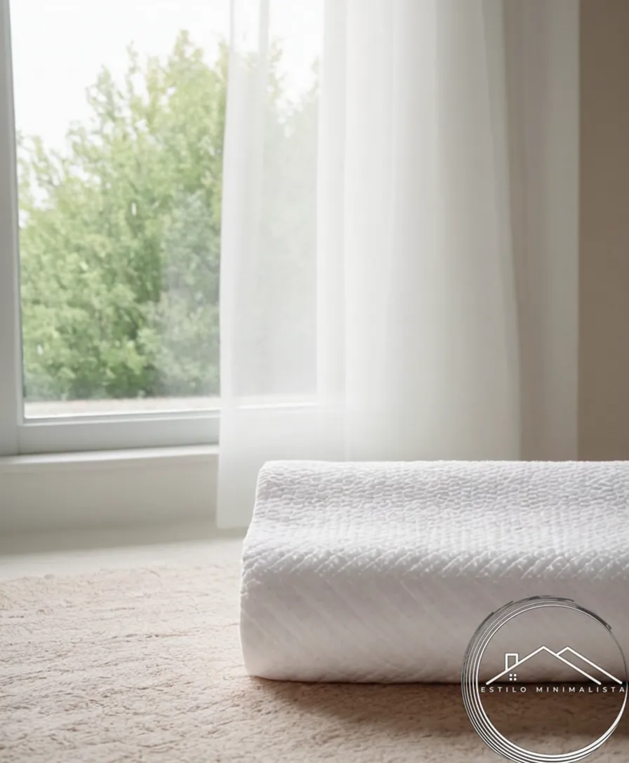 A simple, clean cot with an all-white minimalist baby blanket folded on top.