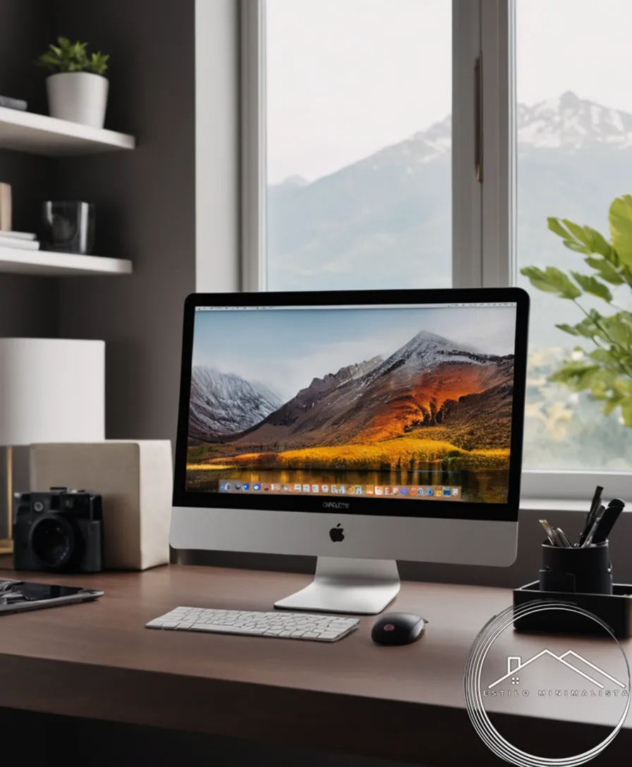 A minimalist desk setup for laptop users.
