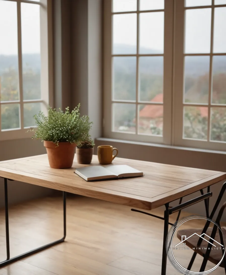 3-4 stylish, compact foldable tables or desks with various backgrounds.