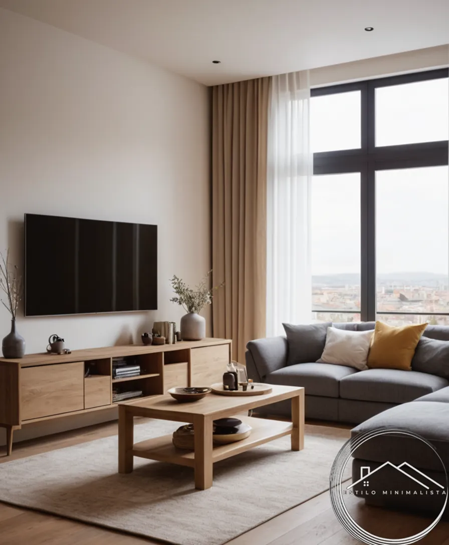 A tidy living room with minimal decor and clutter.
