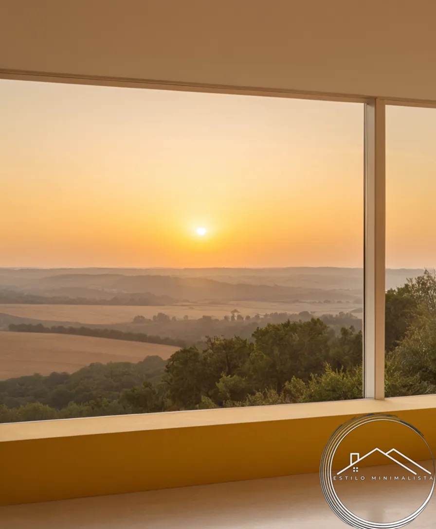 Calming tones of soft yellow minimalist hues at dawn.