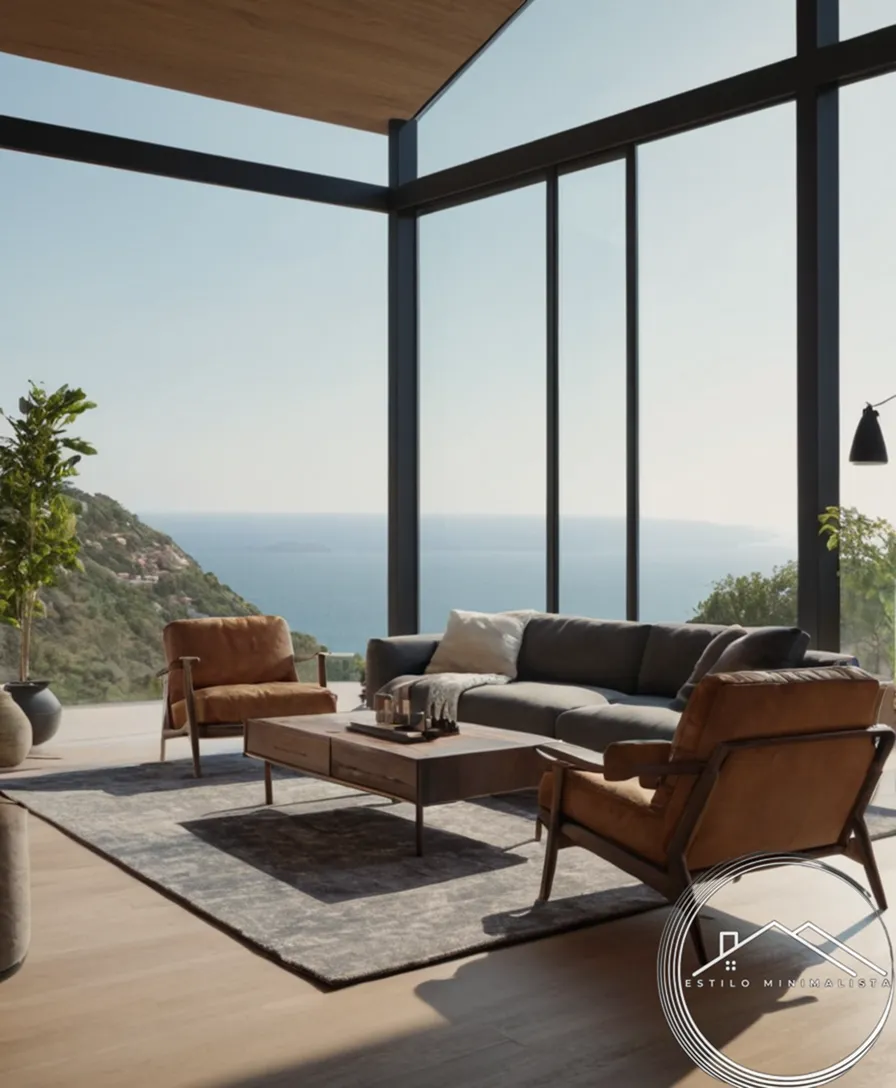 2 minimalist, open-concept homes or living spaces.