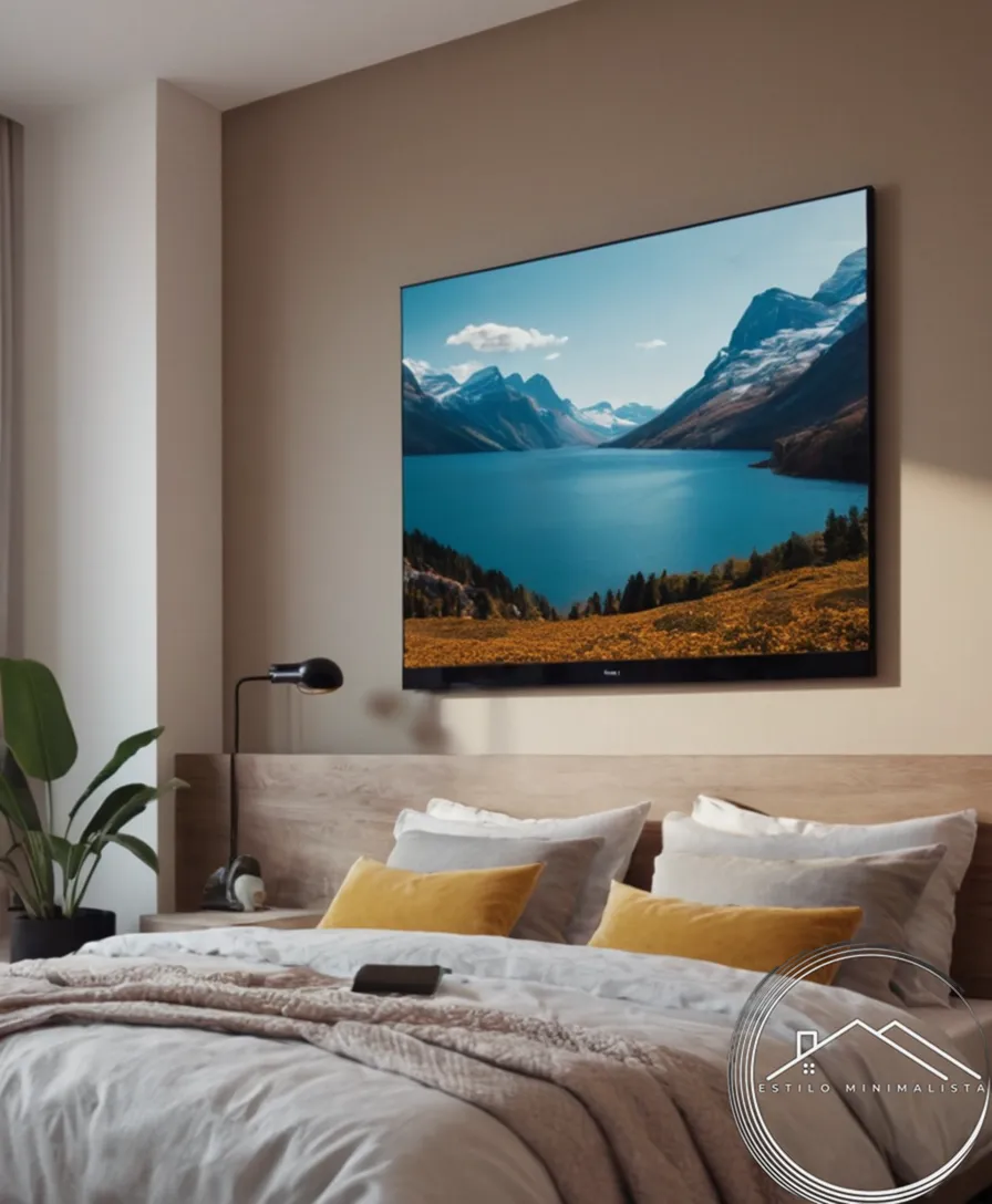 A peaceful bedroom with minimal electronic devices.