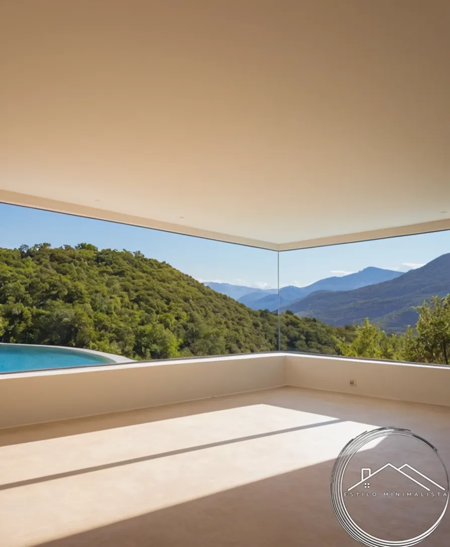 A serene painting on a smooth drywall wall background.